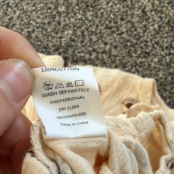 Sun Patterned Cream and Brown Kids One Piece Size 12 Months NWOT 100% Cotton - Picture 2 of 2